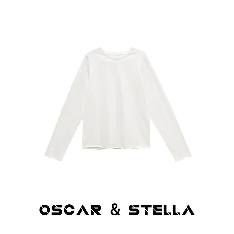 OSCAR&STELLA圆领宽松纯色长袖T恤 187 4272