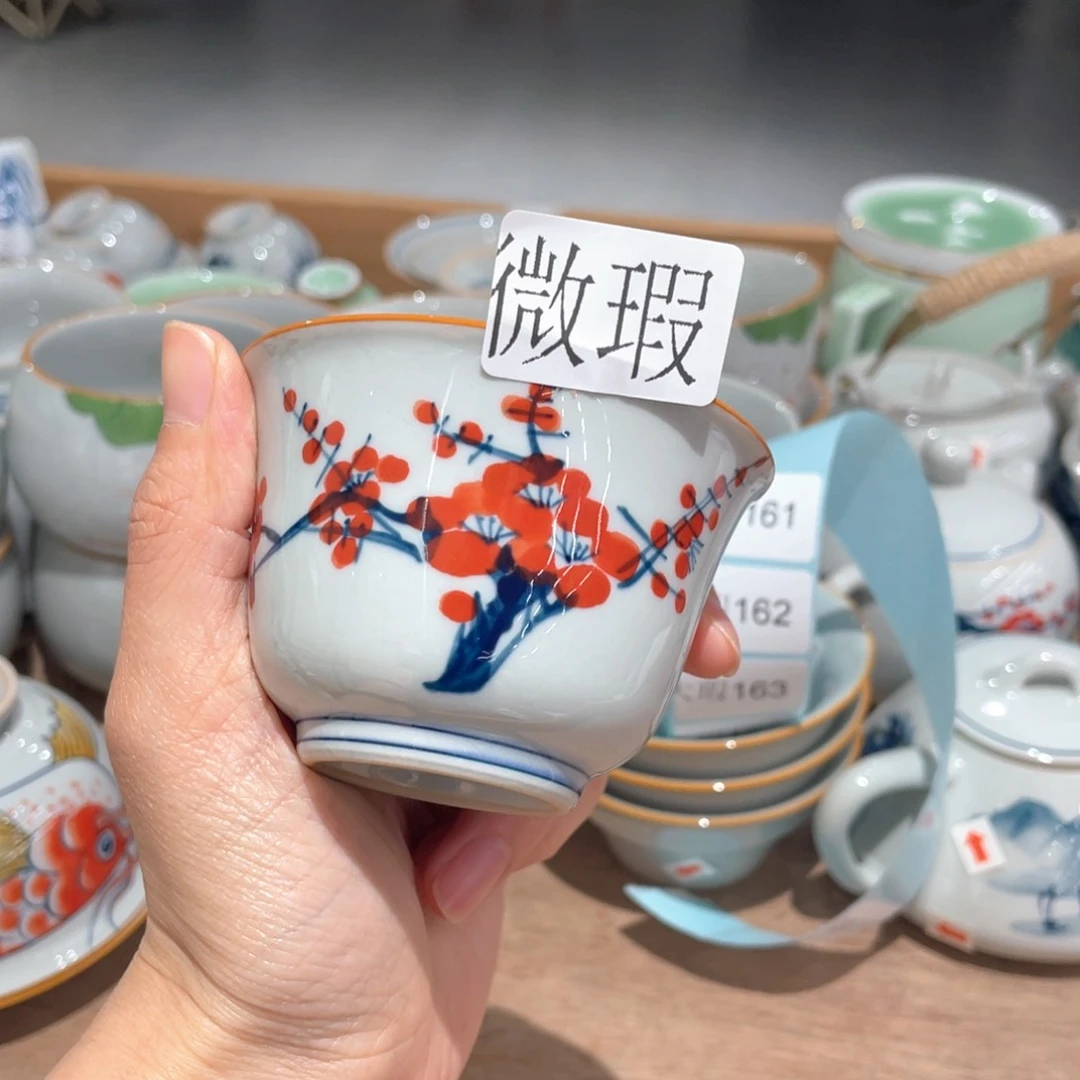 釉下彩纯手绘有瑕