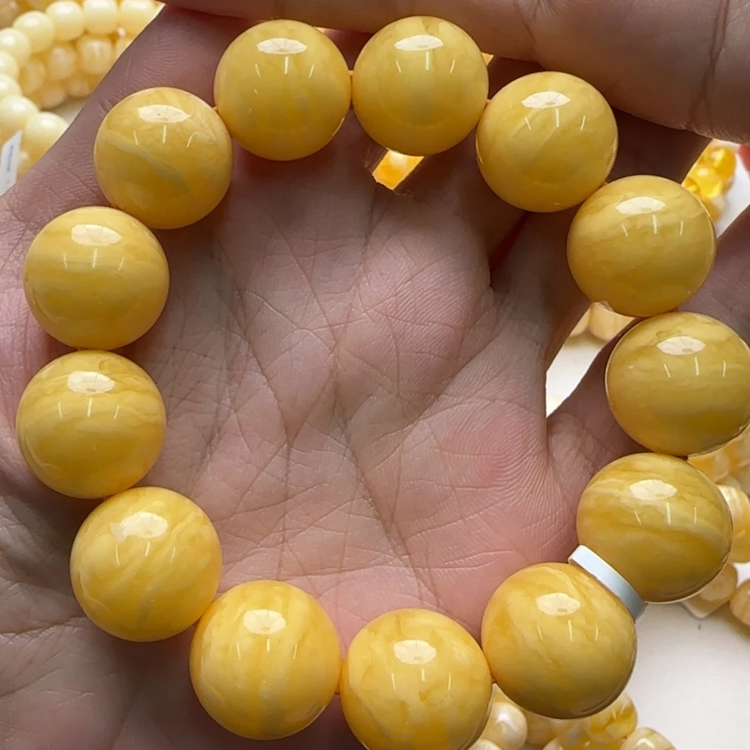 琥珀未镶嵌手链蜜蜡手串