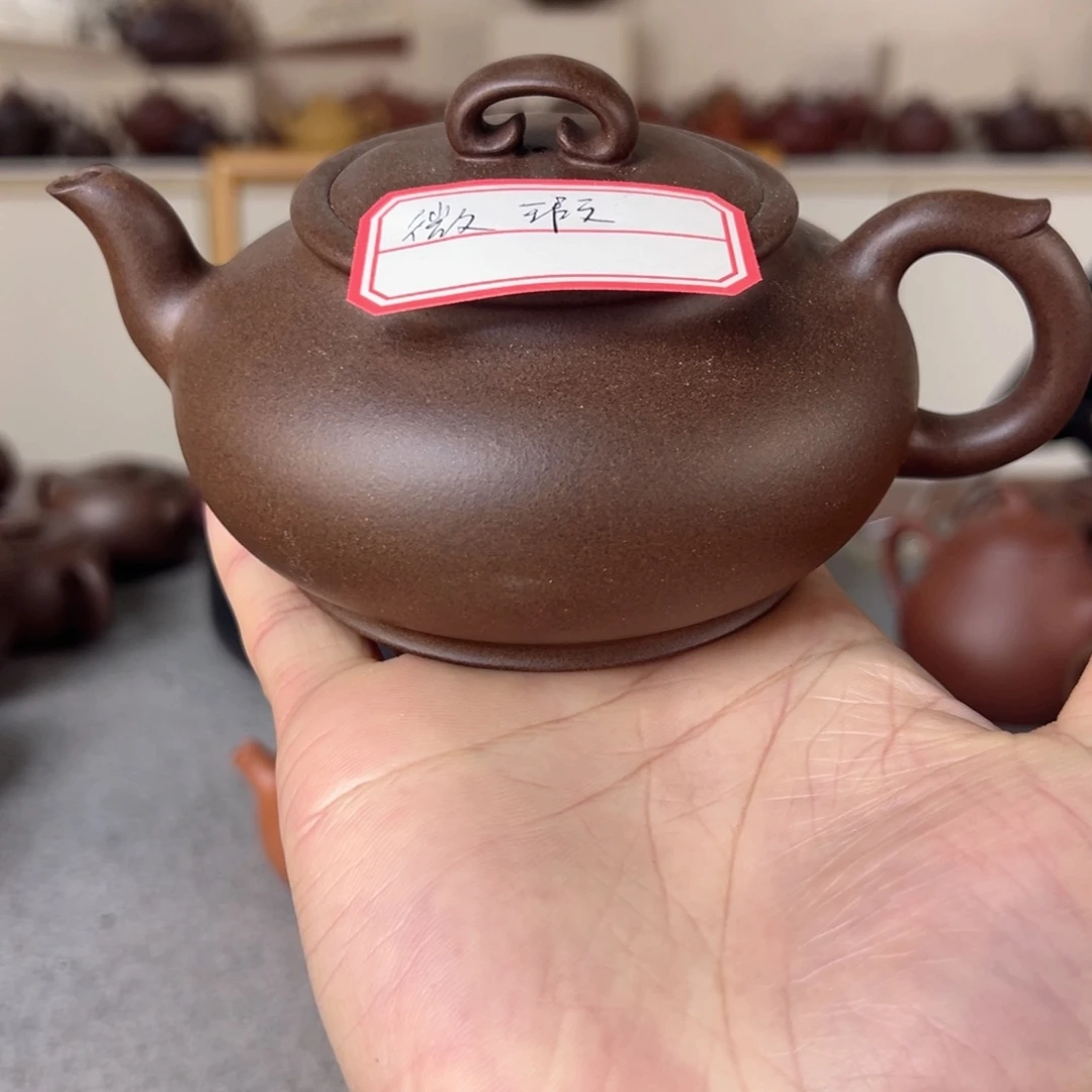 紫砂茶壶隐***中老紫泥悟空