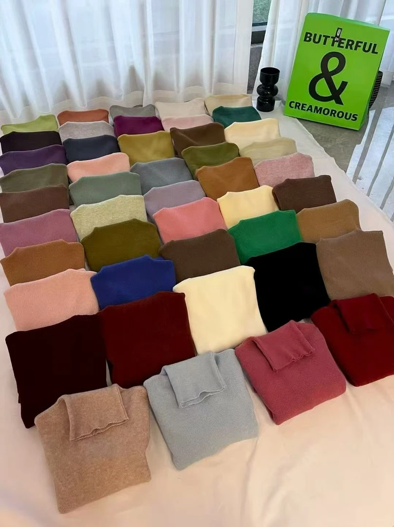 高领毛衣女秋冬新款内搭针织打底高级感简约百搭款