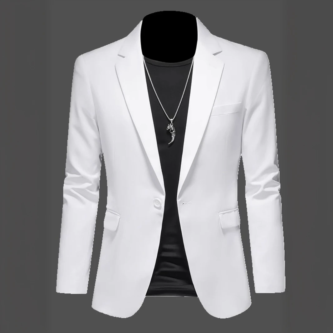 欧洲站西装外套男春秋季商务休闲大码单西职业正装双开叉西服上衣