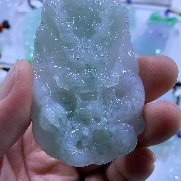 翡翠颈饰未镶嵌天然翡翠A货吊坠