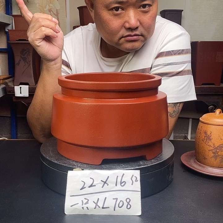 紫砂花盆货号一只XL708