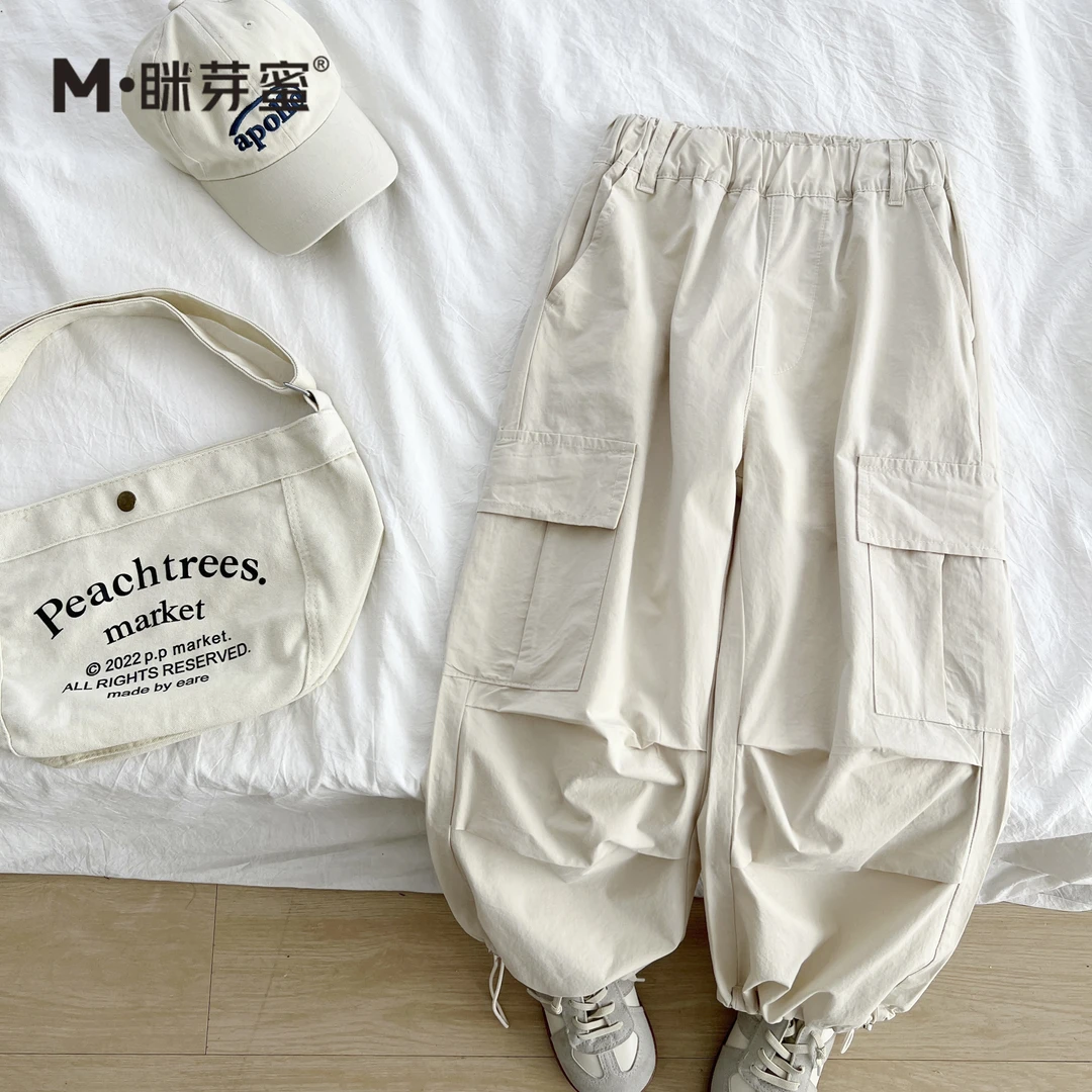 女童2025春季新款中大童儿童时尚洋气百搭休闲工装裤MYMC1002