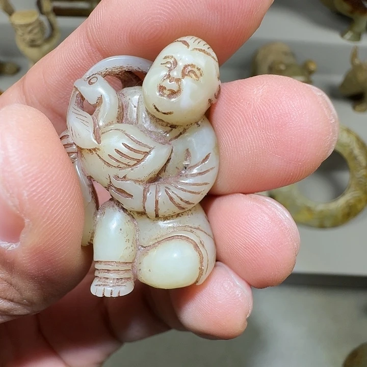 用***6和田玉（糖玉）未镶嵌挂件