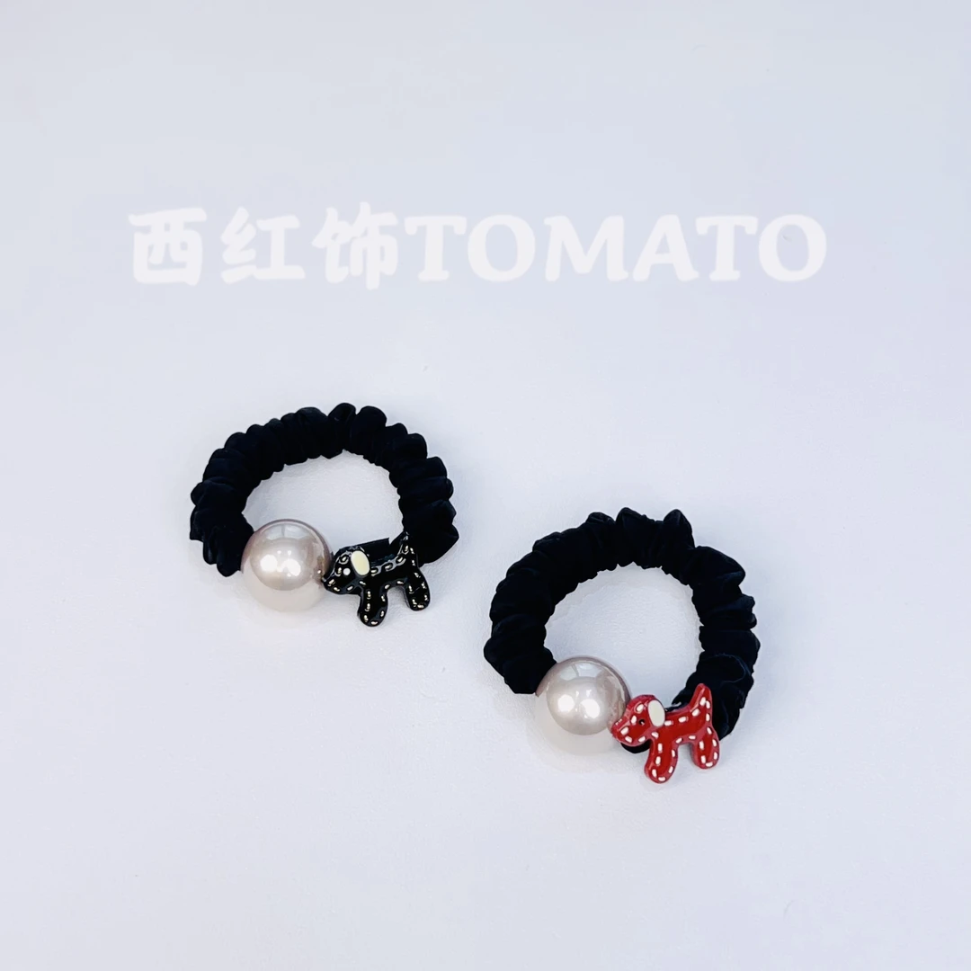西红饰TOMATO韩国东大门可爱百搭小狗面膜发圈