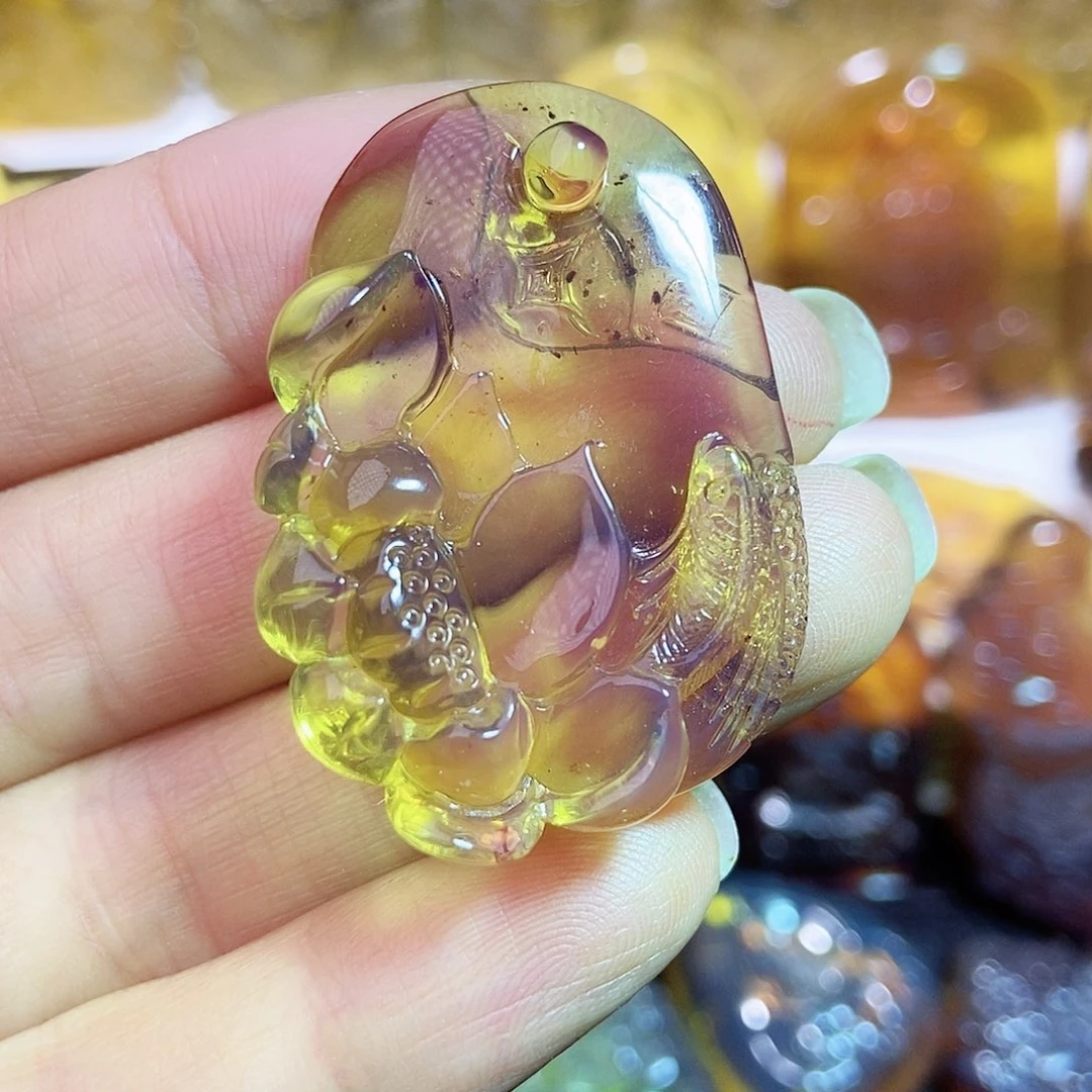 琥珀颈饰未镶嵌鱼53