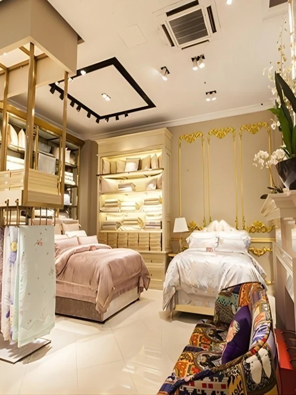 【粉】高端家纺床品套件-轻奢风二合一多功能床盖款夏被四件套