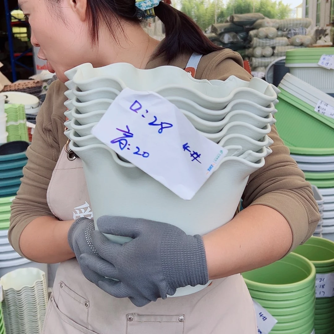 瑕疵荷叶边4#米白色7个无托