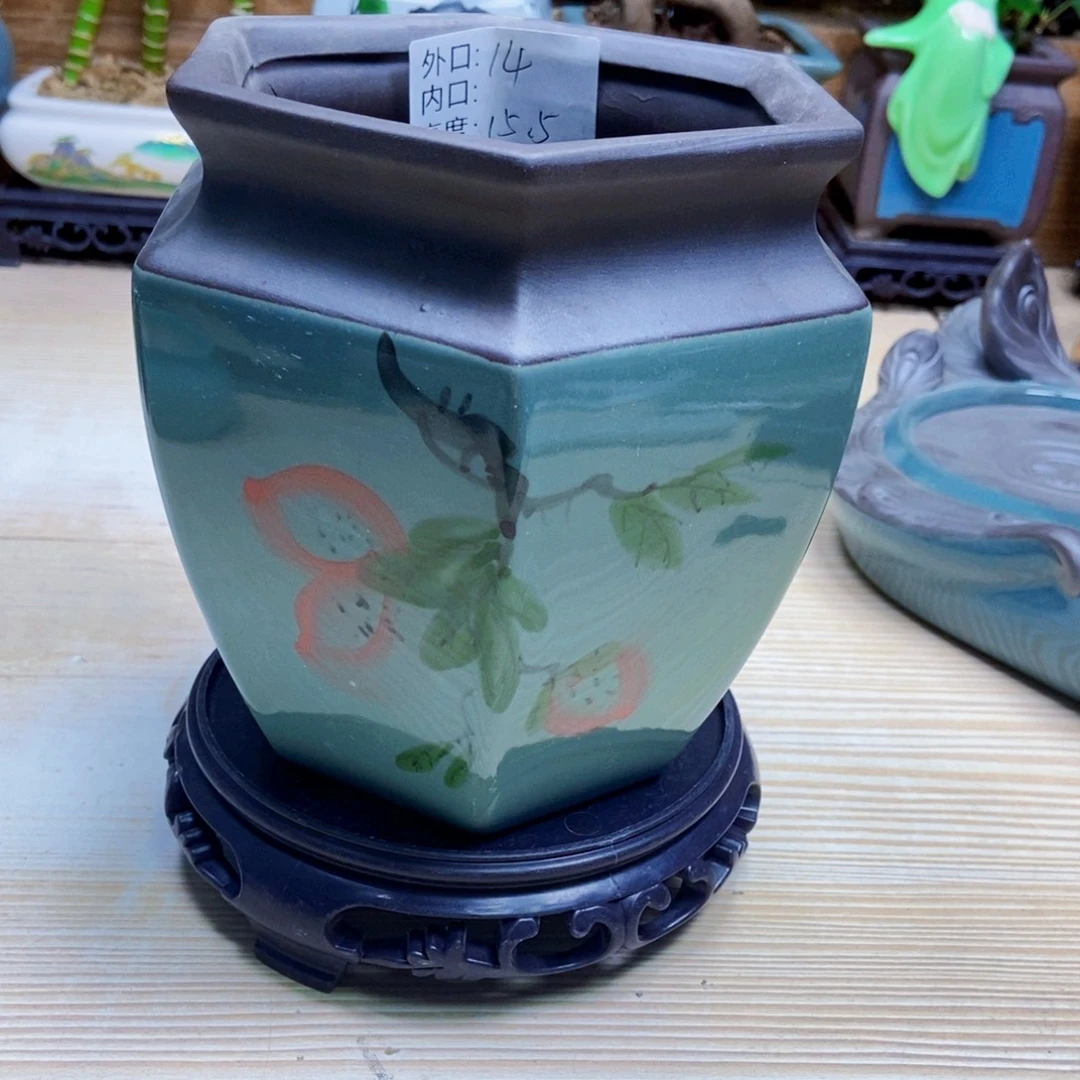 瓷片陶瓷花盆陶瓷艺术