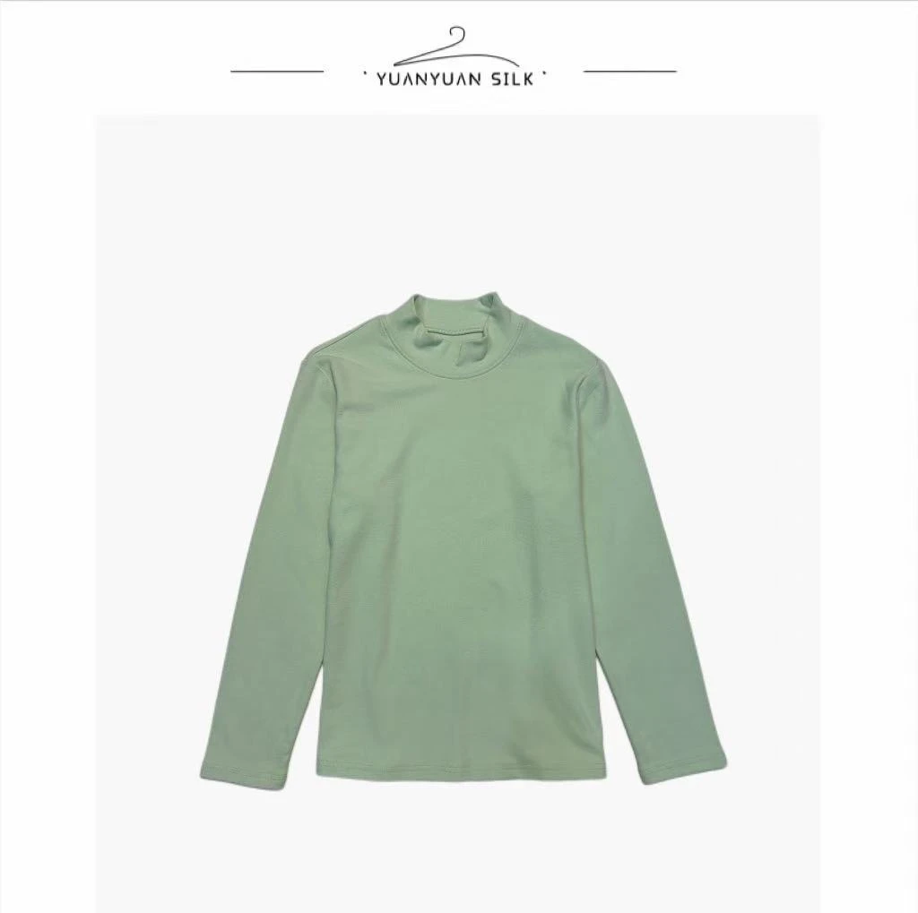 B 【半高领不挑颜色】女士蚕丝拉绒领秋冬加厚打底衫外套l85