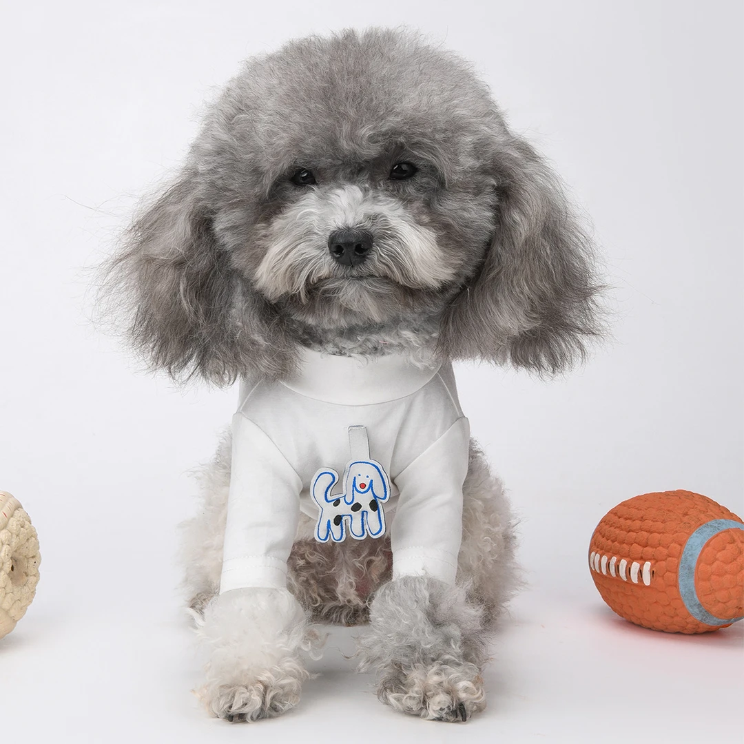 MAYAN/孖然狗狗猫咪净色T恤小狗小猫短袖上衣宠物衣服打底秋季