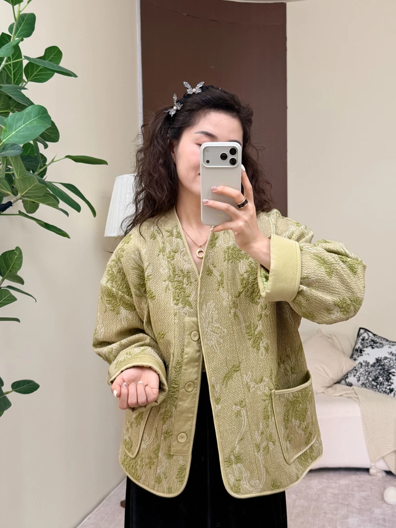 新中式宽松型女国风棉服棉衣复古秋冬休闲宽松
