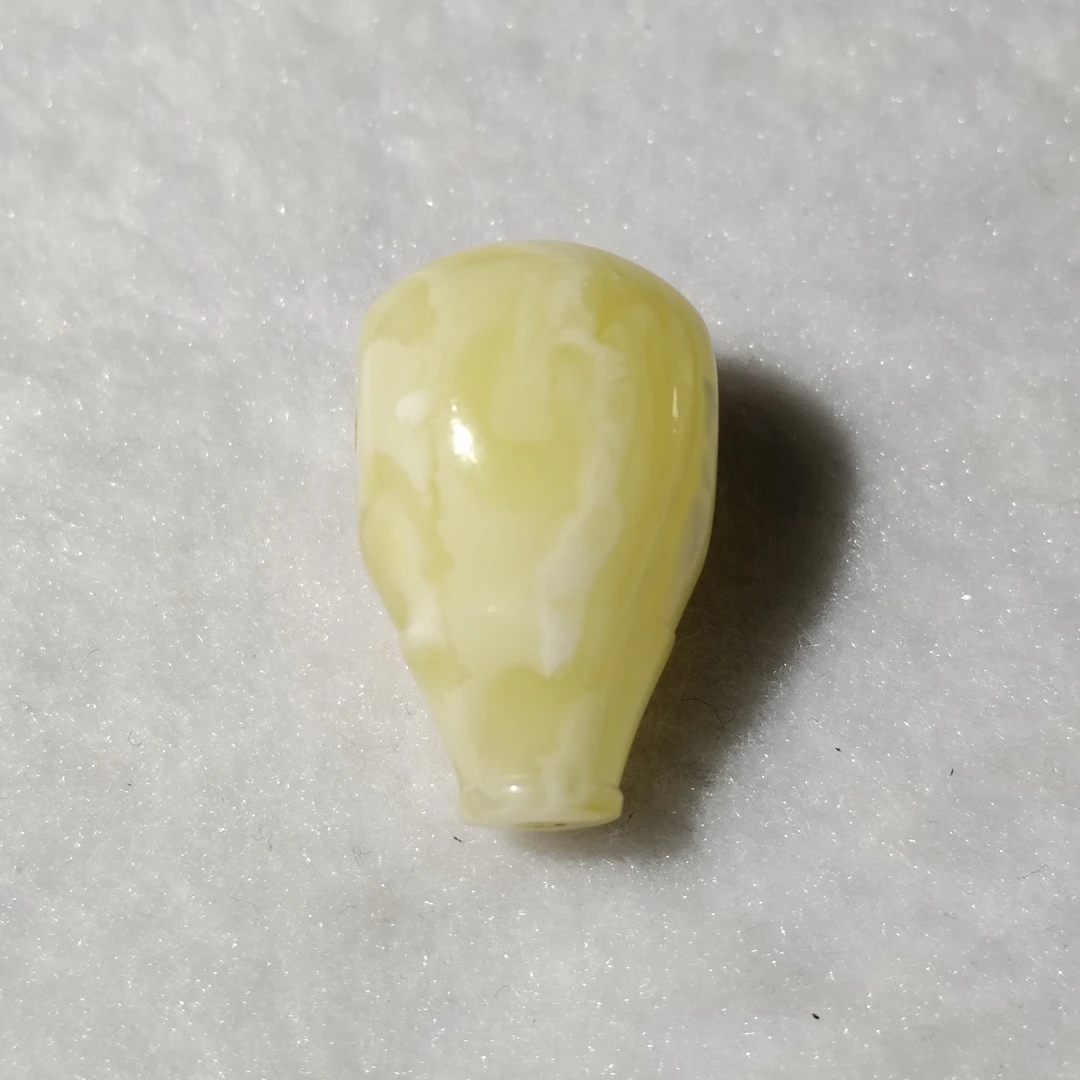 （初心）原矿天然蜜精品白花虎皮纹大三通，对孔16.6厚16.3高27.5