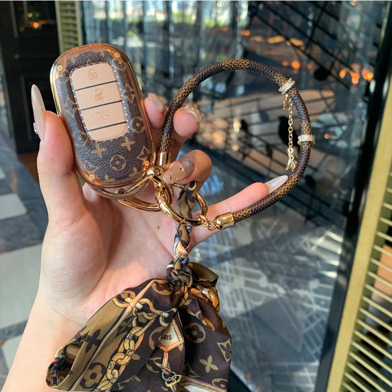 适用于本田钥匙套新雅阁思域crv冠道皓影u/XRV缤智享域飞度壳包扣