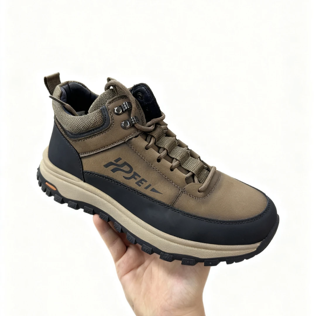 2802休闲鞋男士真皮厚底减震跑步运动皮鞋舒适轻便户外登山鞋