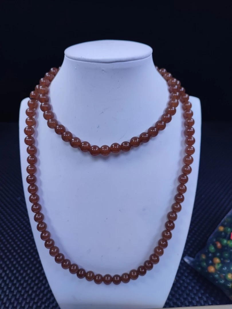 焦糖色8mm 108 项链 发一条J65