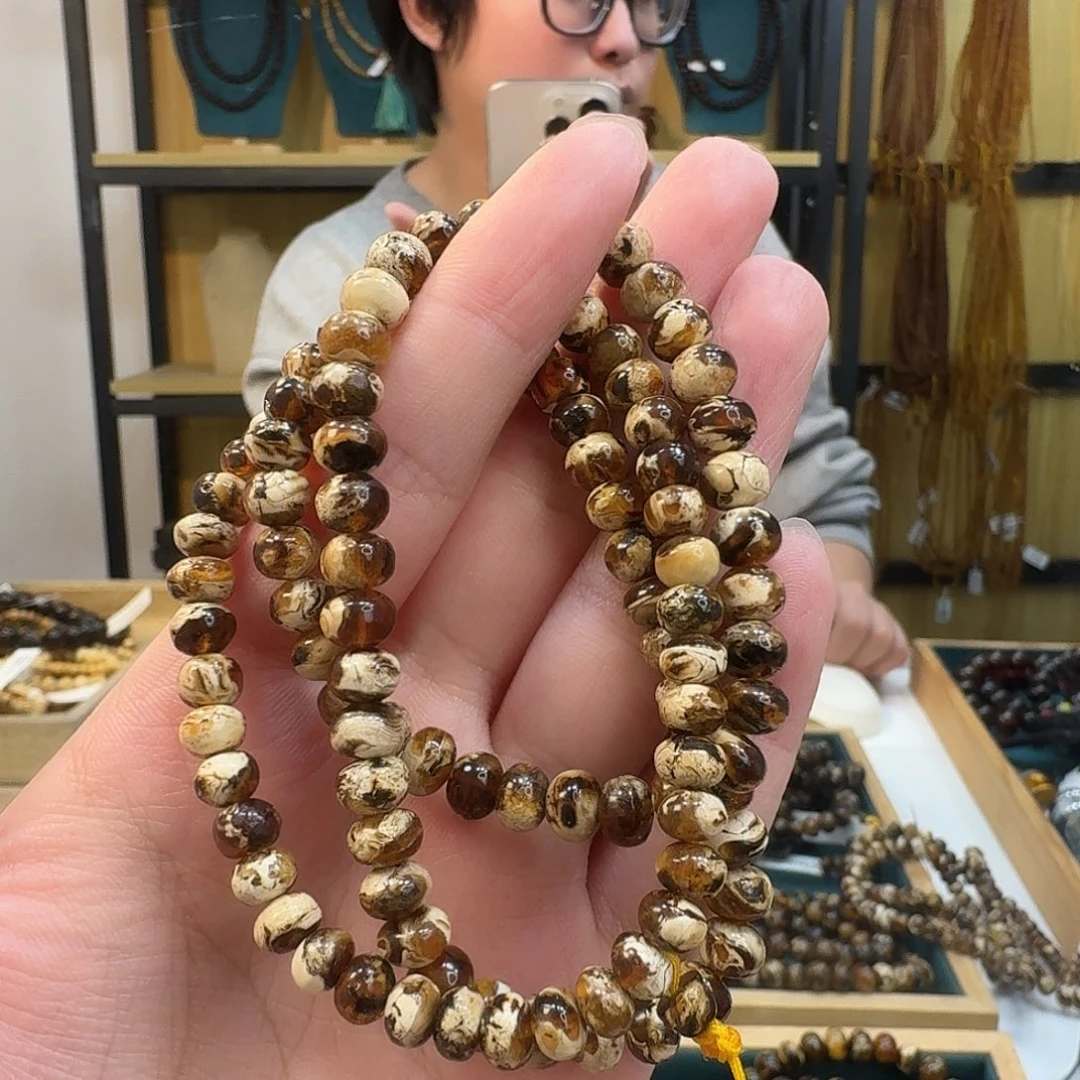 慧***雪琥珀未镶嵌裸石抚顺琥珀6mm花珀溶洞