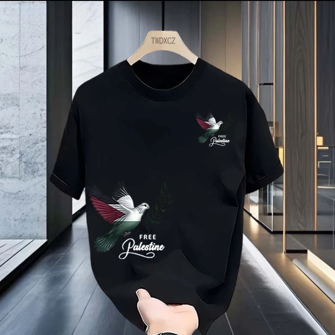 夏季新款爆款纯棉T网红体恤时尚潮流印花圆领百搭上衣短袖T恤男士