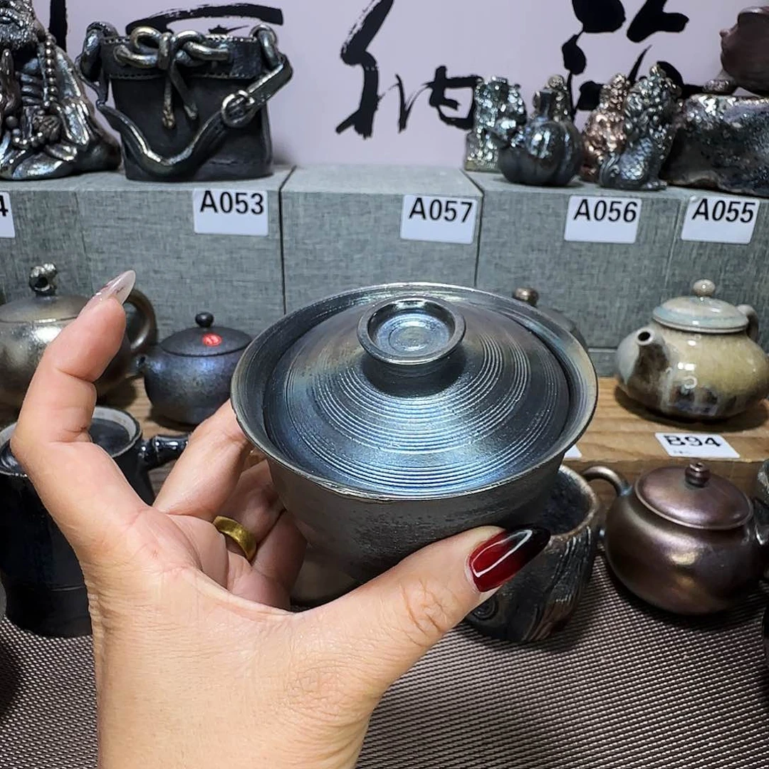 杯酸*噜建水紫陶柴烧杯微瑕