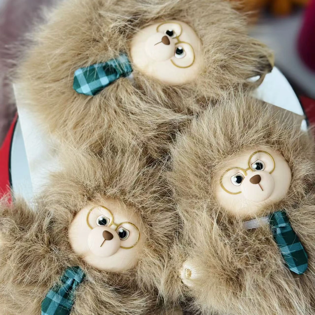 折叠支架电脑包萌熊打工炸毛熊挂件纸巾盒展示盒毛绒托特包