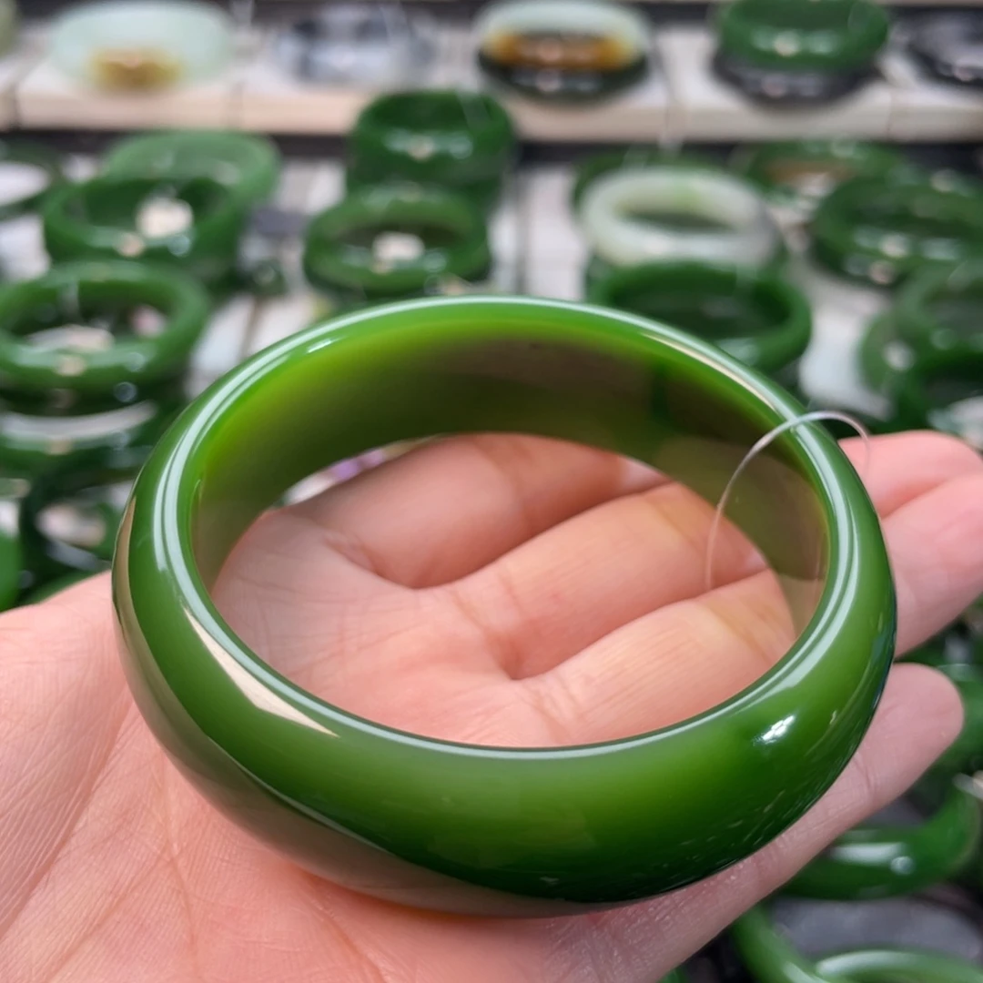 和田玉（碧玉）手镯未镶嵌清**韵