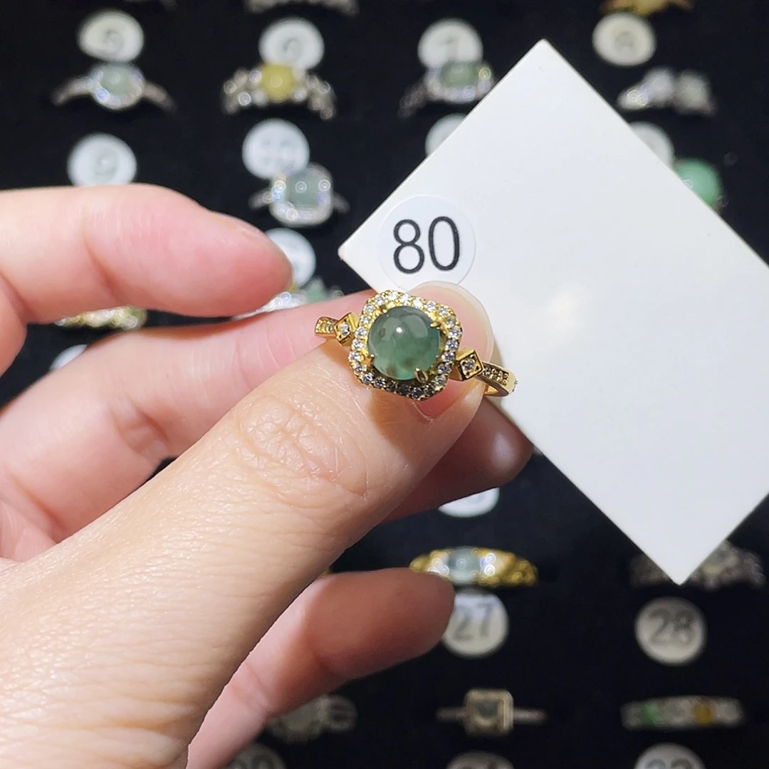 翡翠未镶嵌戒指戒指