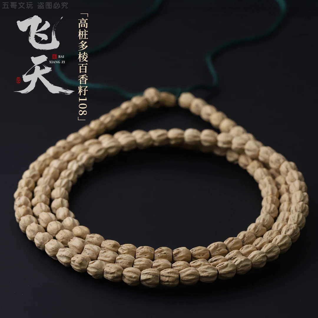 S8816【飞天】广工热振高桩多棱百香籽手串108文玩长串(送工具)