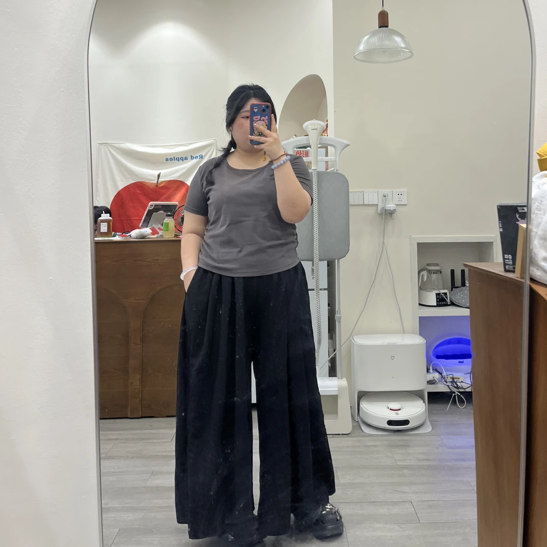 弹力收腰纯棉T恤