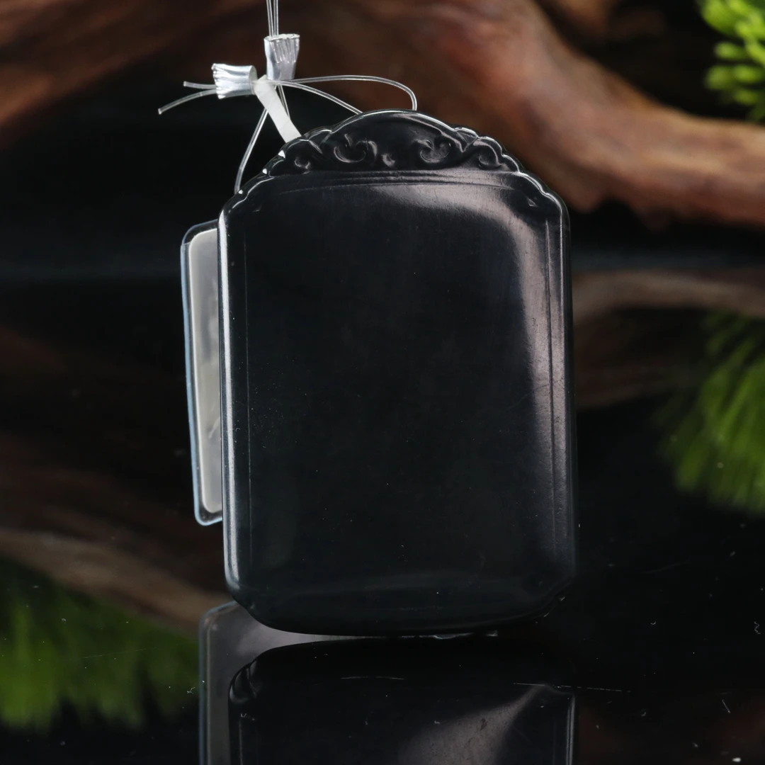 6和田玉青花无事牌/901429上海嘉禾拍卖