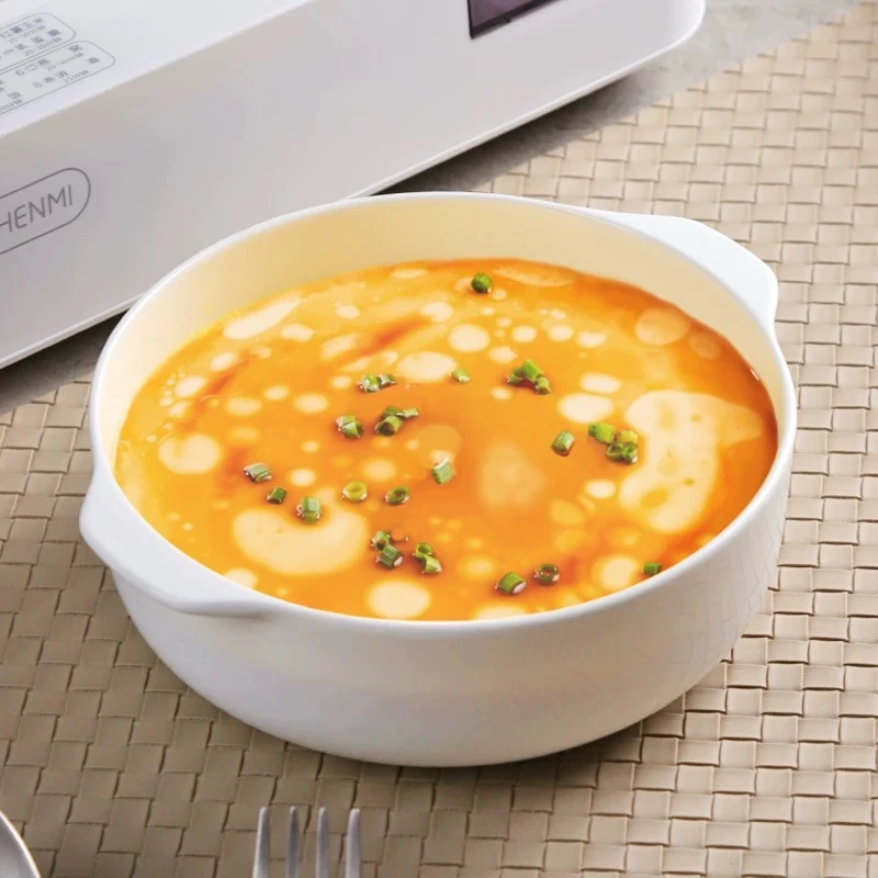 景德镇高温纯白骨瓷【加厚双耳加深碗】家用大容量网红款加大沙拉碗