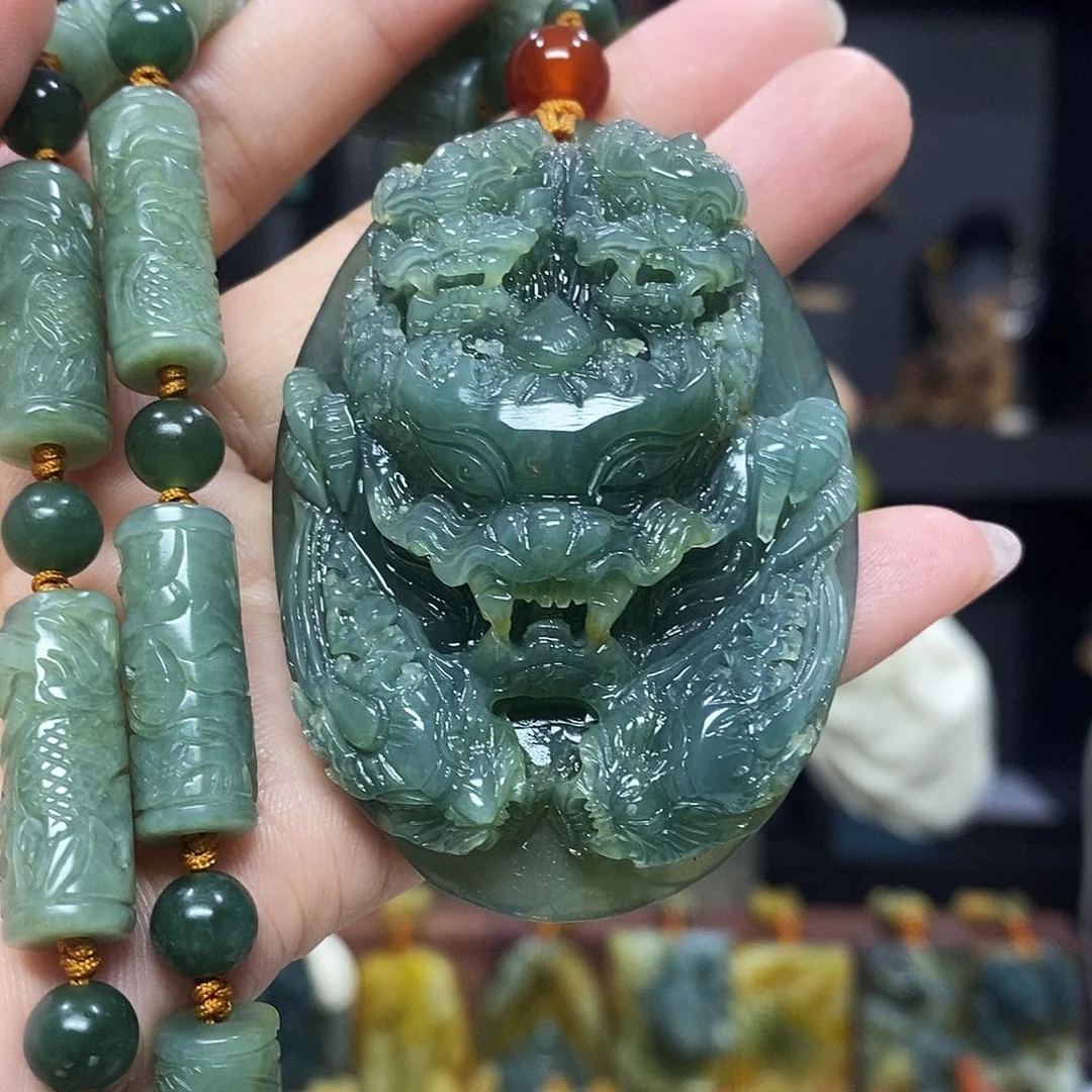 未镶嵌岫玉挂件吊坠项链