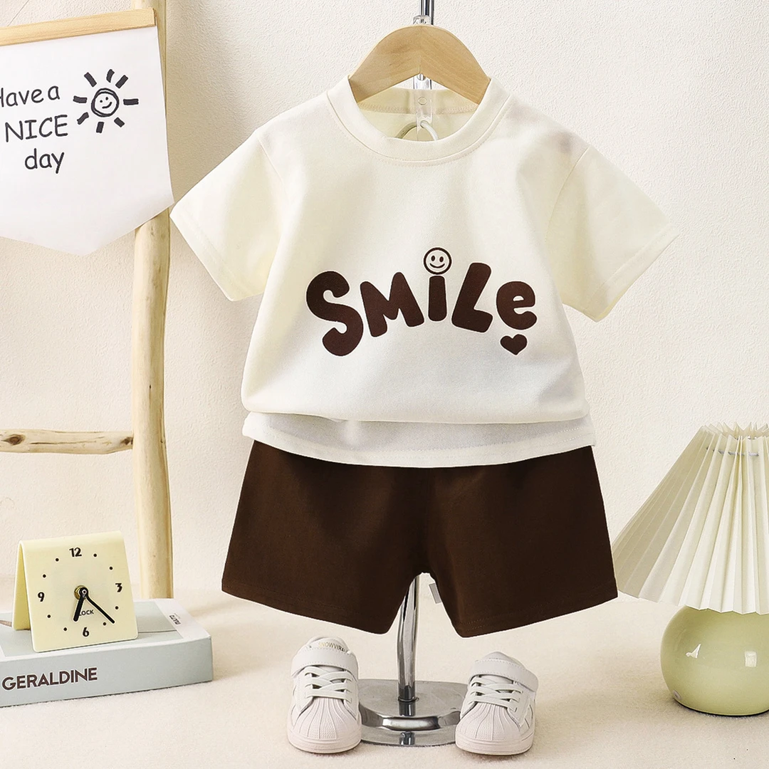 儿童套装男童女童夏季衣服短袖短裤两件套小孩衣服