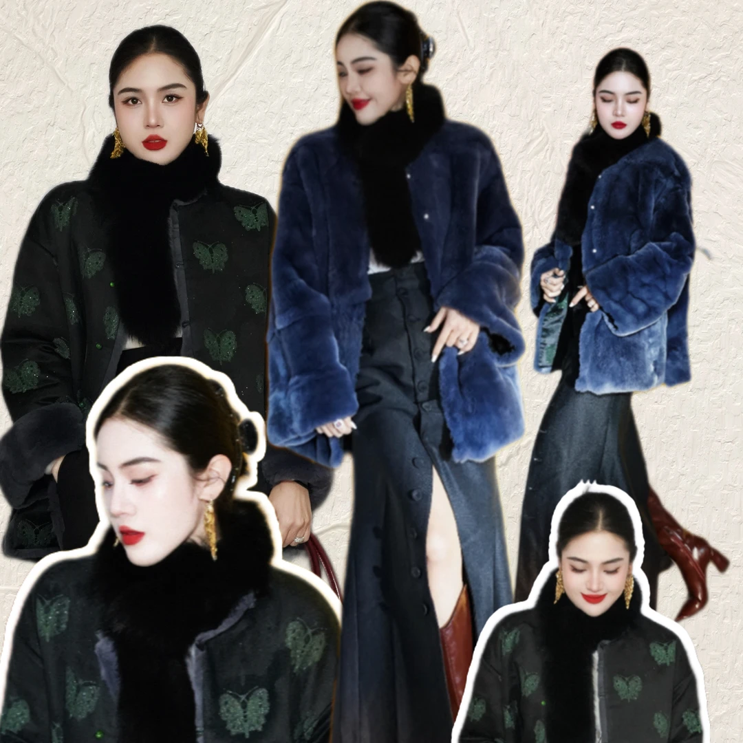 花汀堂·新中式上久楷｜皮毛一体双面穿冬季外套·定制款