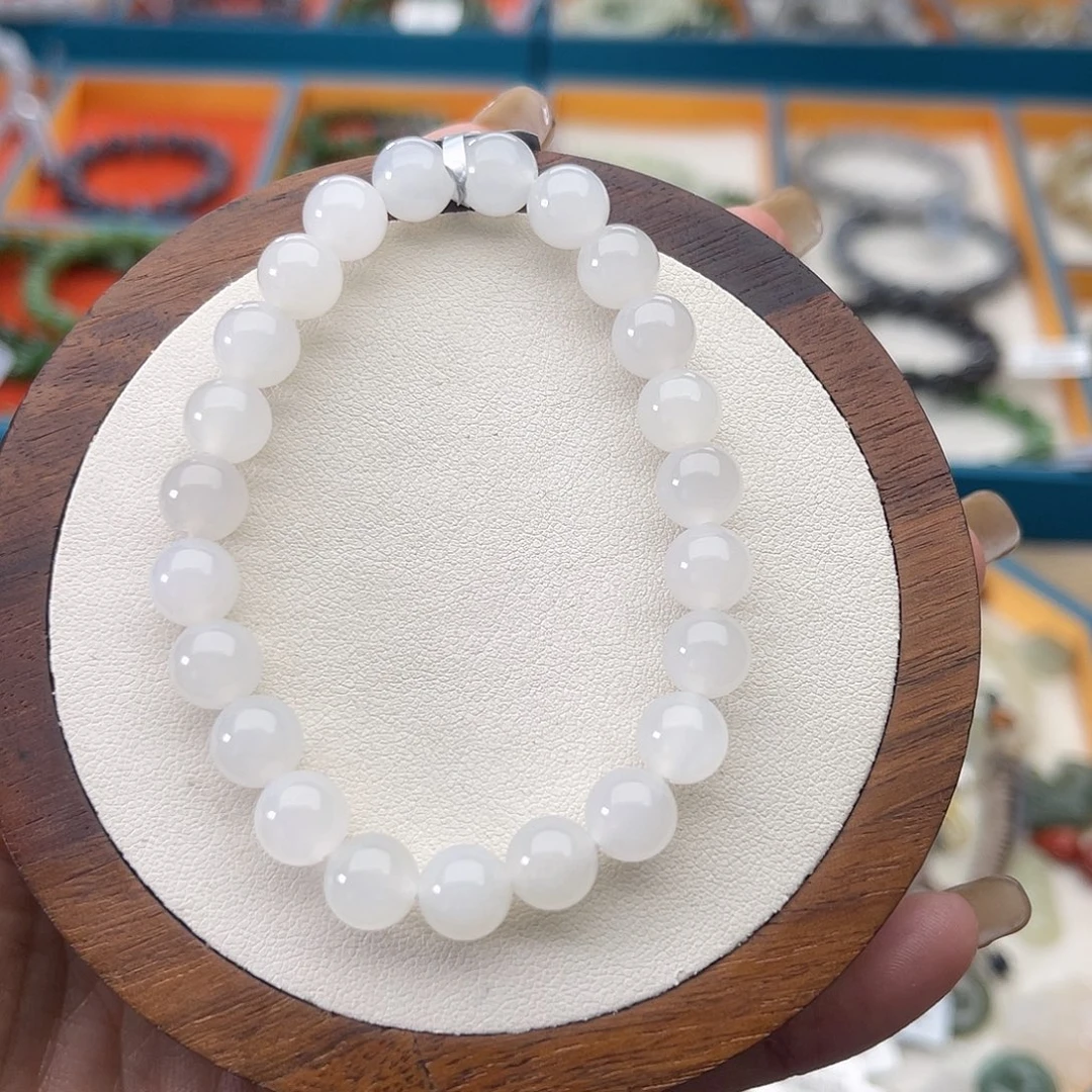 和田玉未镶嵌手串A54卡8