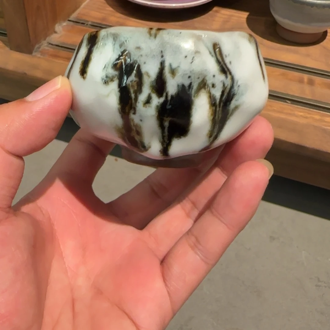 墨衍志野山水墨杯