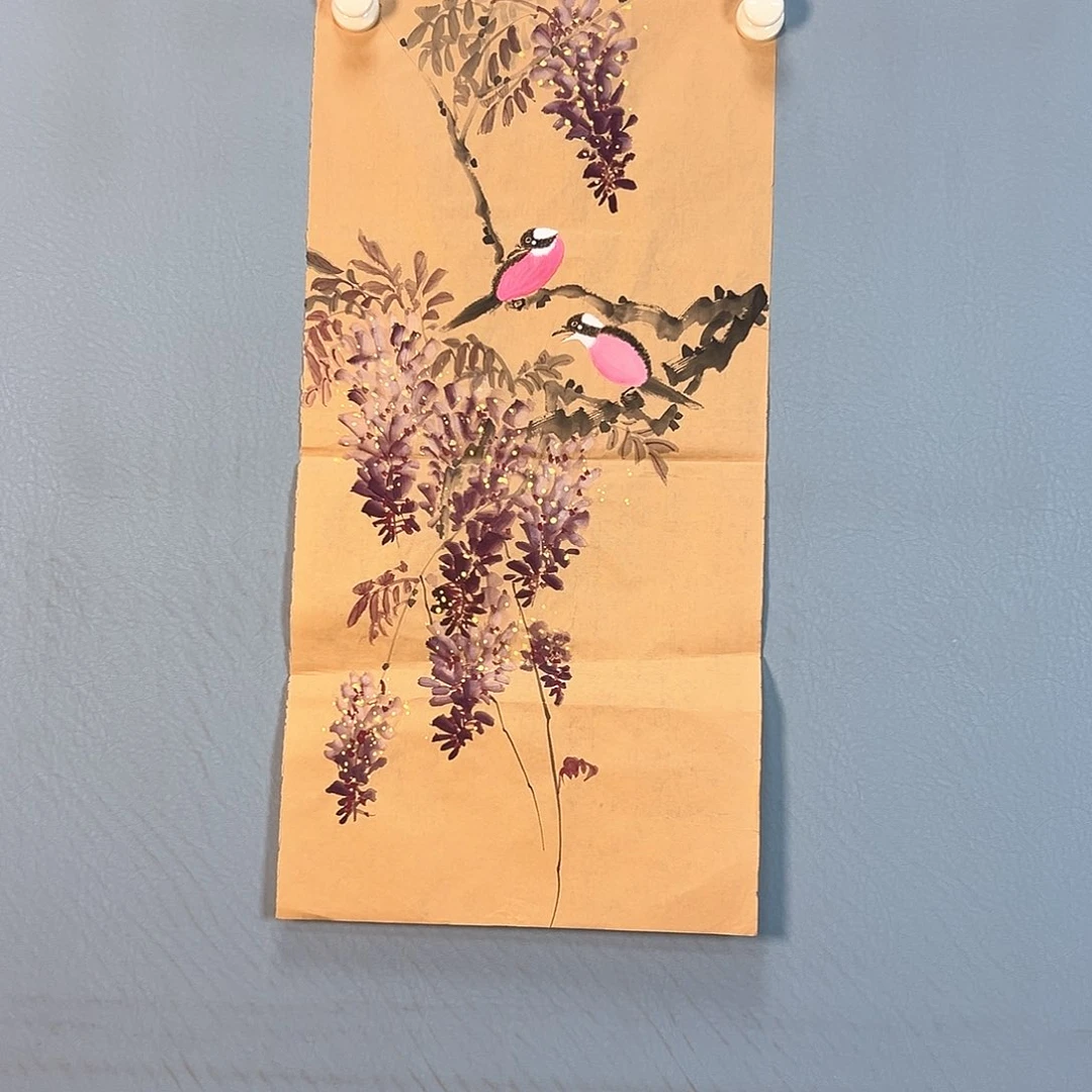 国画475 花鸟在树荫底下