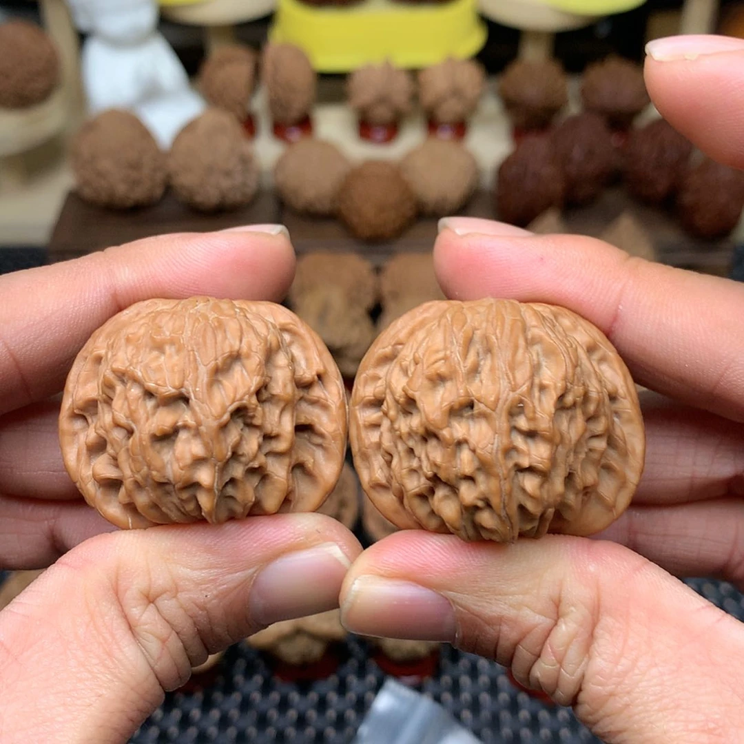 【闪购商品】文玩核桃把件全品山地磨盘狮子头39