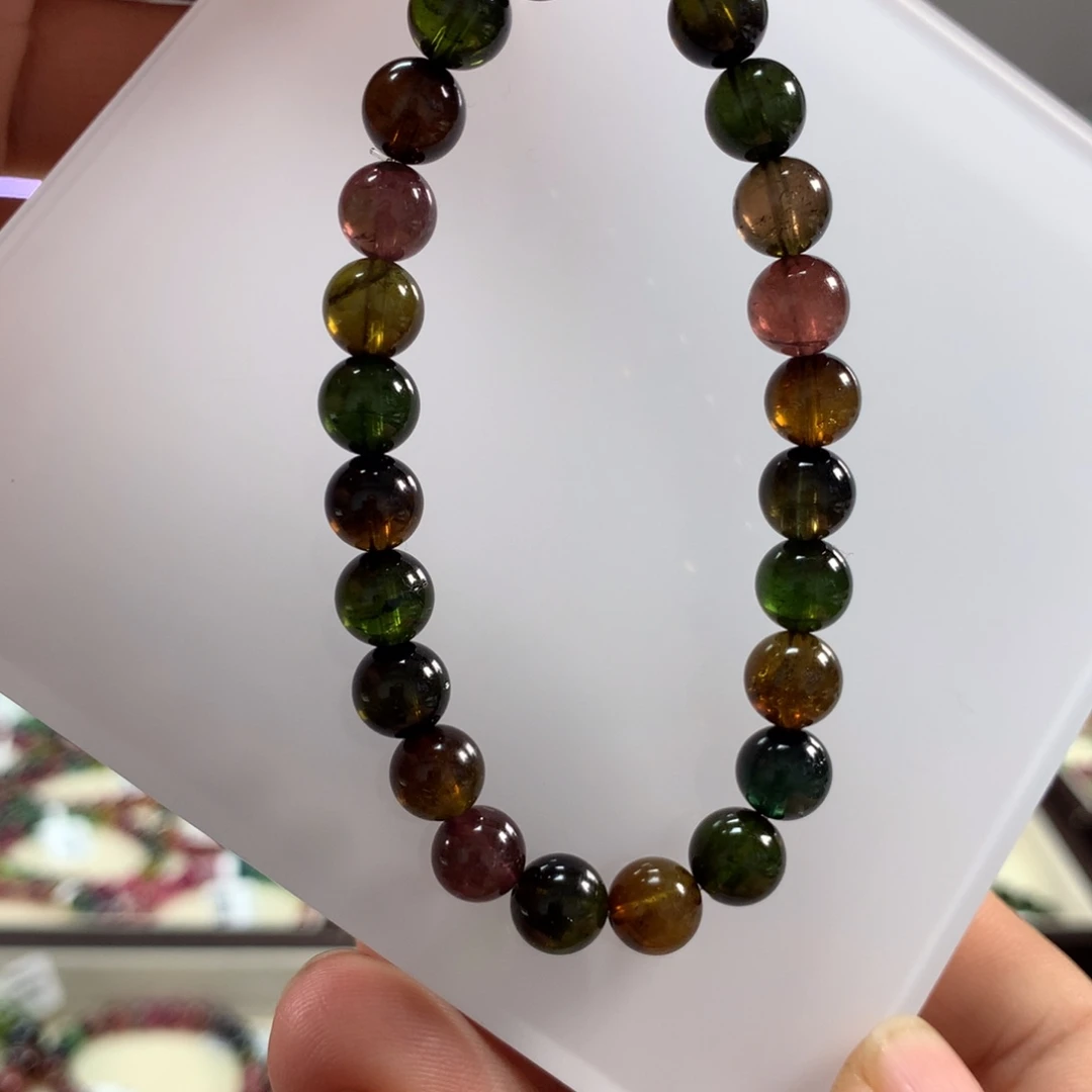 碧玺手链未镶嵌7.8毫米左右