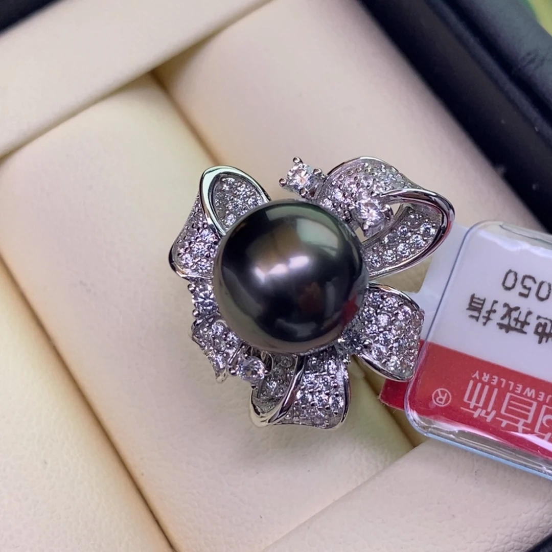 海水珍珠银S925镶嵌戒指