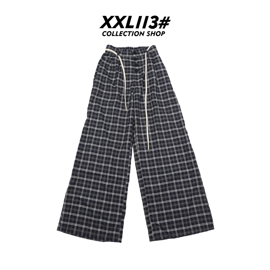 113* CENTRALIZED SHOP百搭慵懒风格纹阔腿裤长裤X5F10G6463