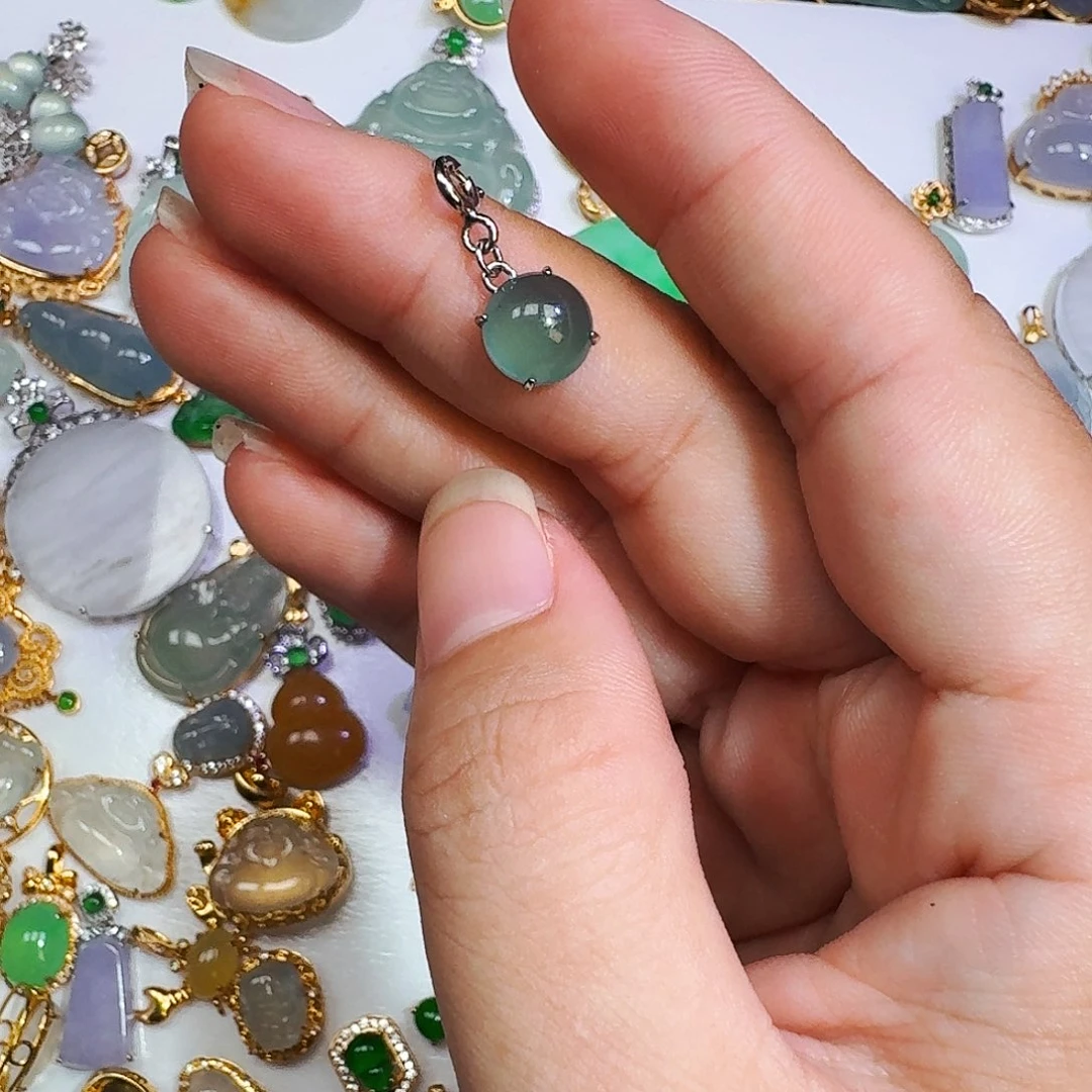 翡翠银S925镶嵌颈饰