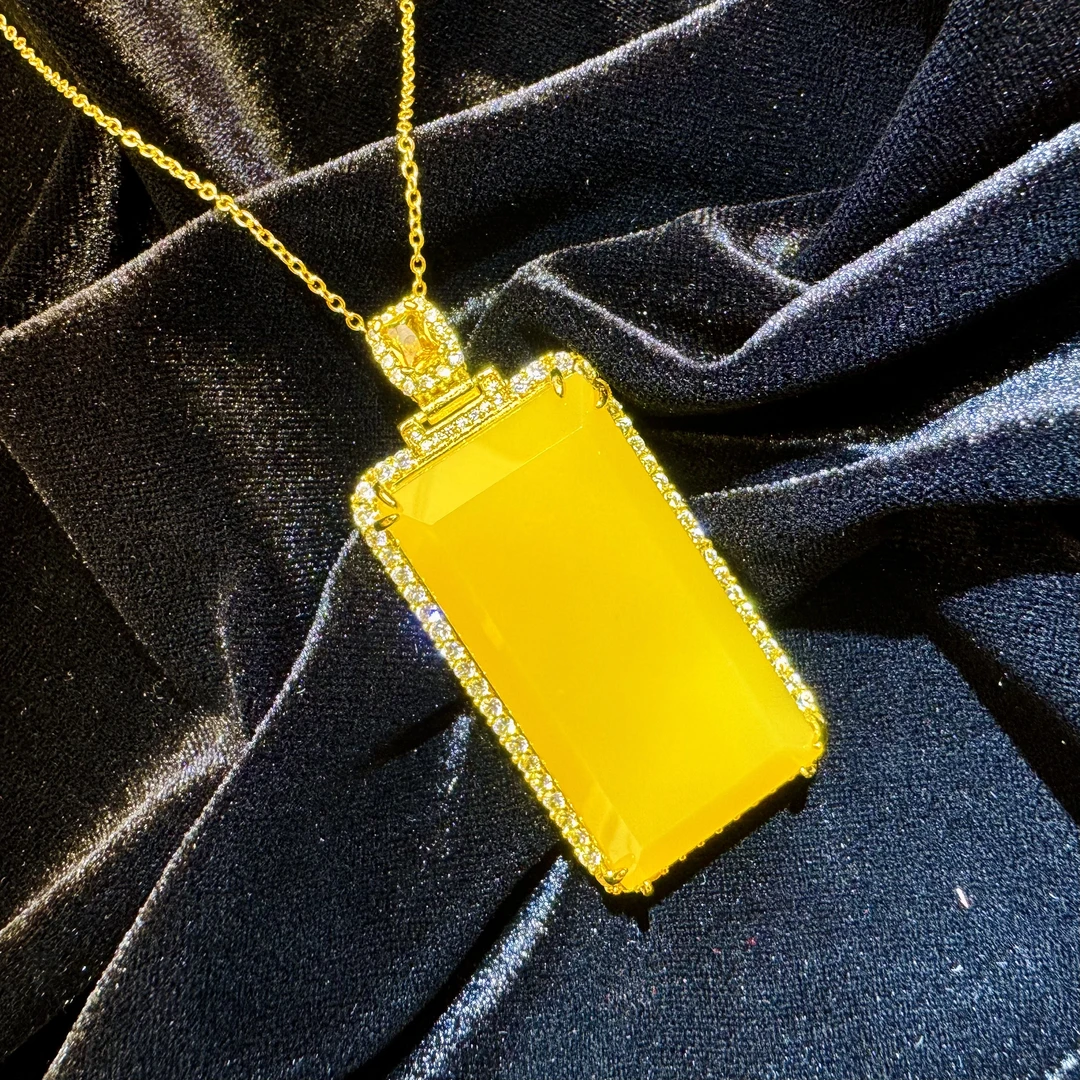 【唐糖甄选】豪镶玉髓合金镶嵌吊坠赠黑绳【YPN144】