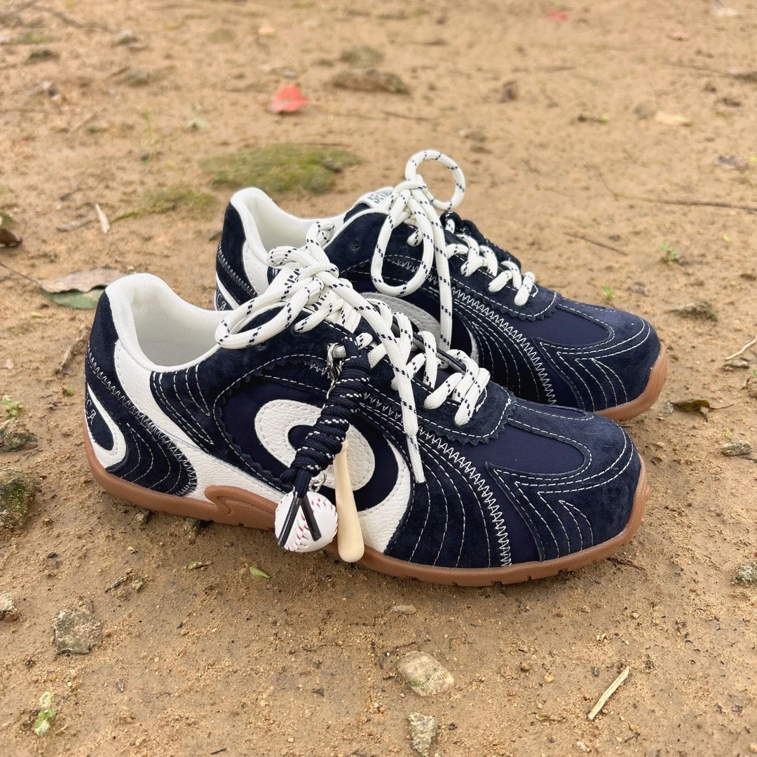 德训鞋女款爆款2025新款白鹿同款涡轮赛车鞋百搭透气休闲运动鞋潮