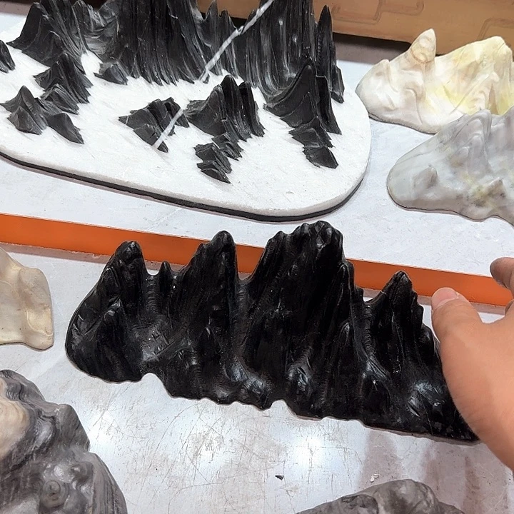 好***林奇石茶宠鱼缸文房摆件