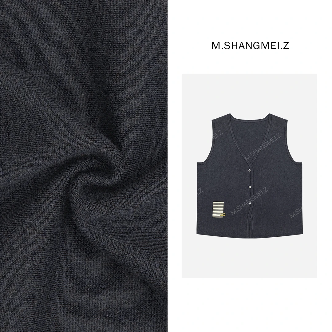 M.SHANGMEI.Z/沐熙美大哥复古贴布舒适针织马夹X09M2117