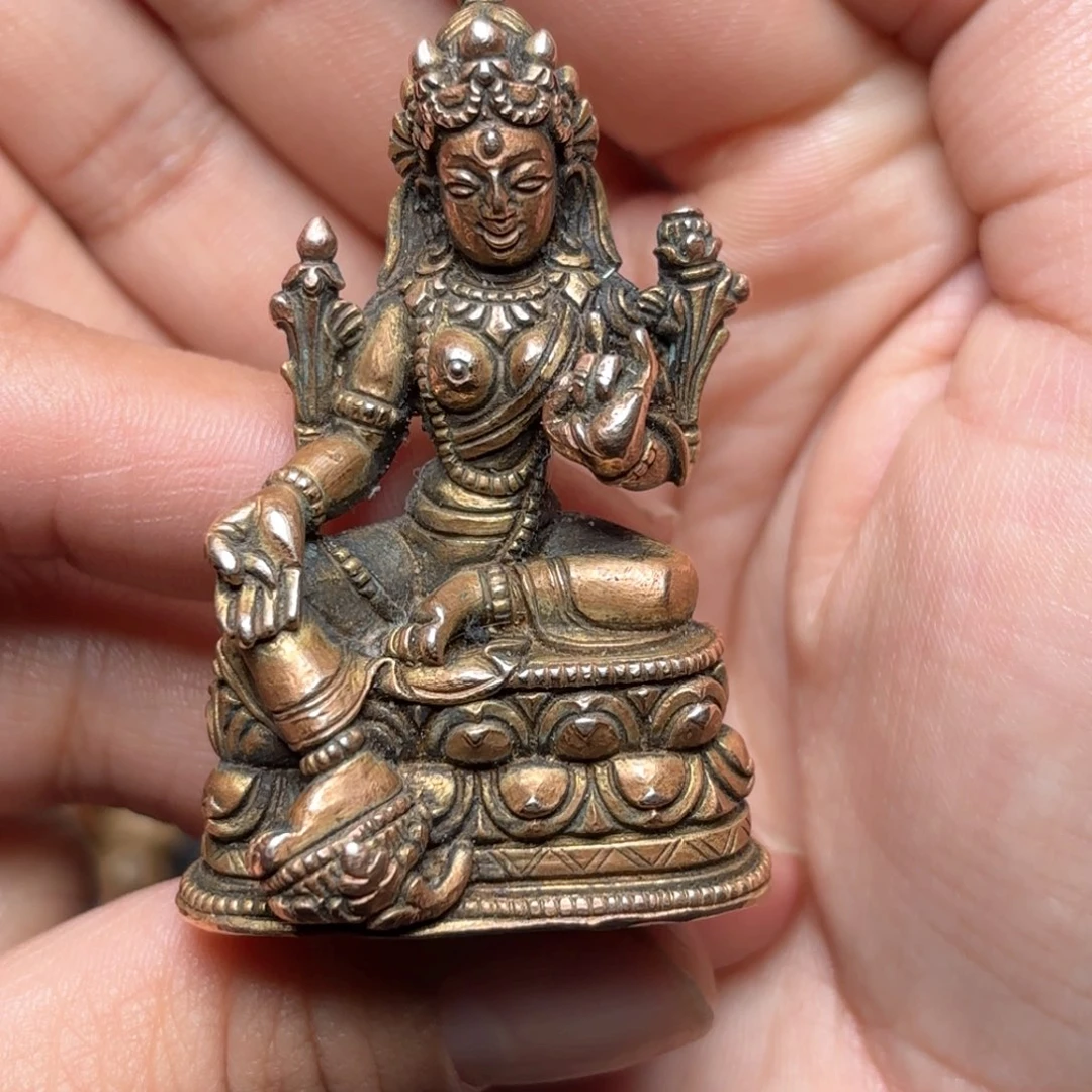 普**藏铜星月菩提吊坠项链