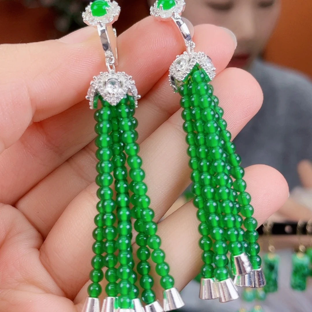 玛瑙/玉髓未镶嵌耳饰