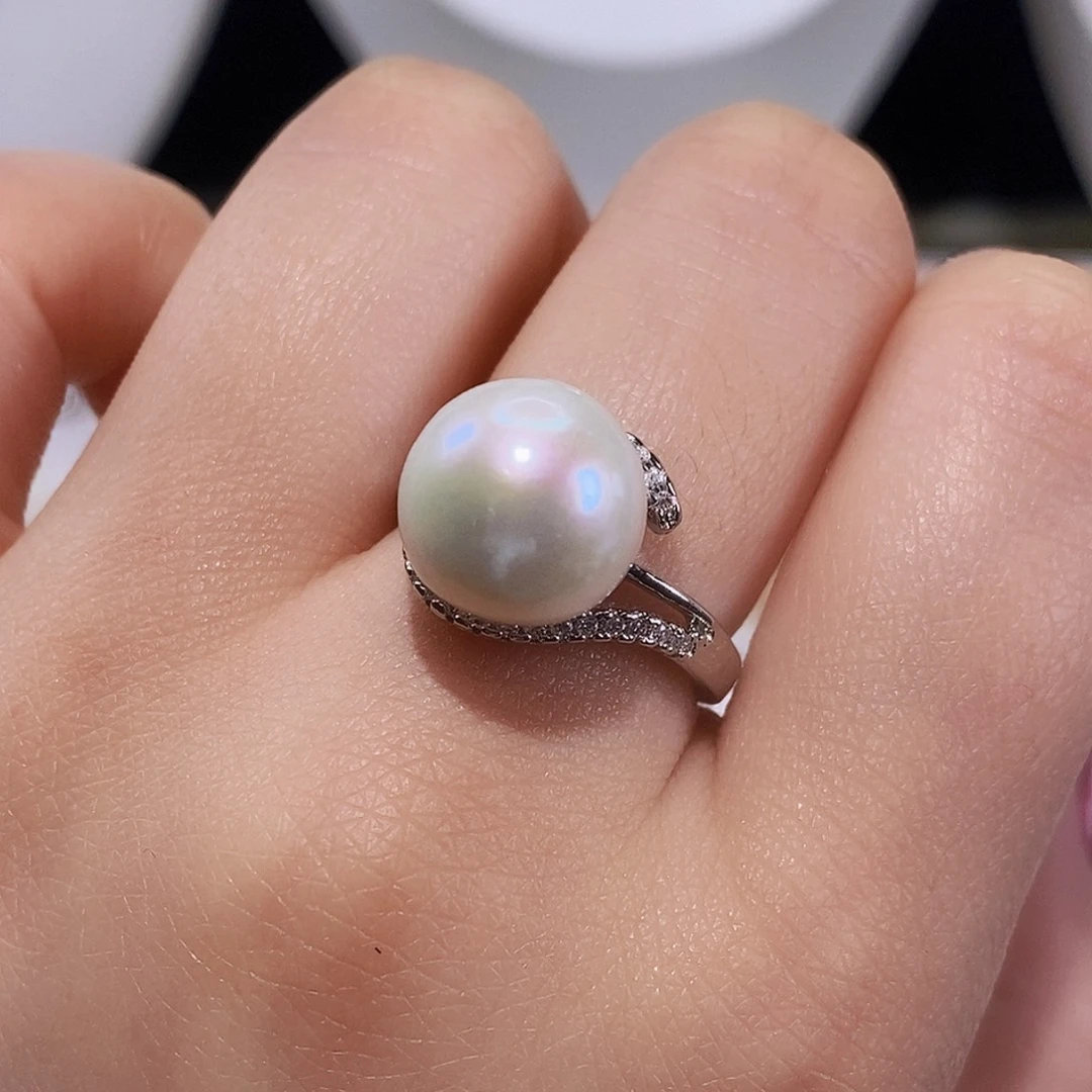 淡水珍珠戒指合金
